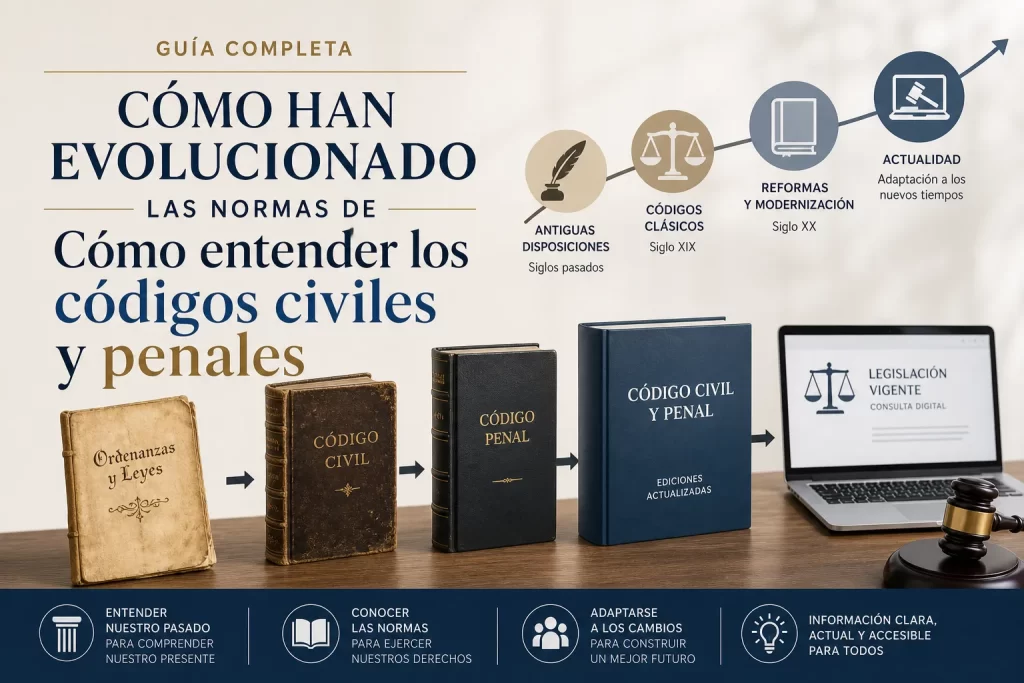 cómo han evolucionado las normas de Cómo entender los códigos civiles y penales