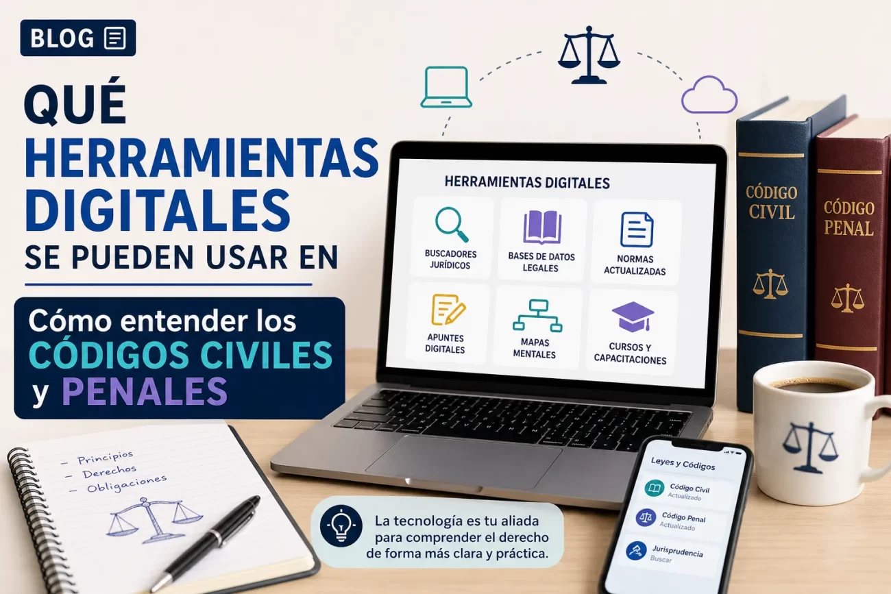 qué herramientas digitales se pueden usar en Cómo entender los códigos civiles y penales