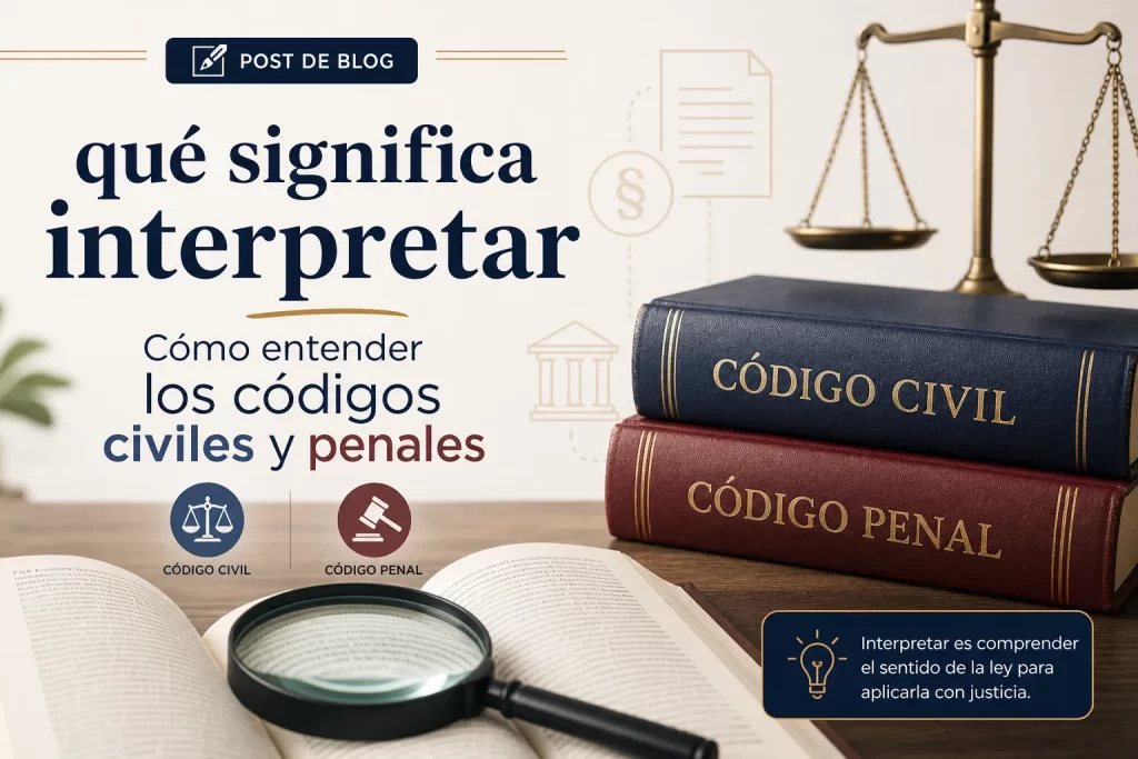 qué significa interpretar Cómo entender los códigos civiles y penales